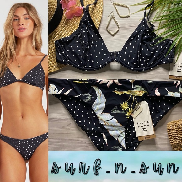 Billabong Other - Billabong •• Reese Underwire Bikini Top | Reversible Floral Lowrider Bottom